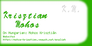 krisztian mohos business card
